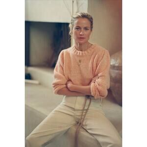 Greylin Anthropologie Dory Puff Sleeve Cropped Knit Sweater Acrylic Size XS